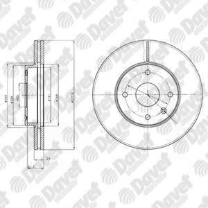 DELPHI BG4193 Fren Diski On 4d 278mm) Epica Kl1 2-0 01-05